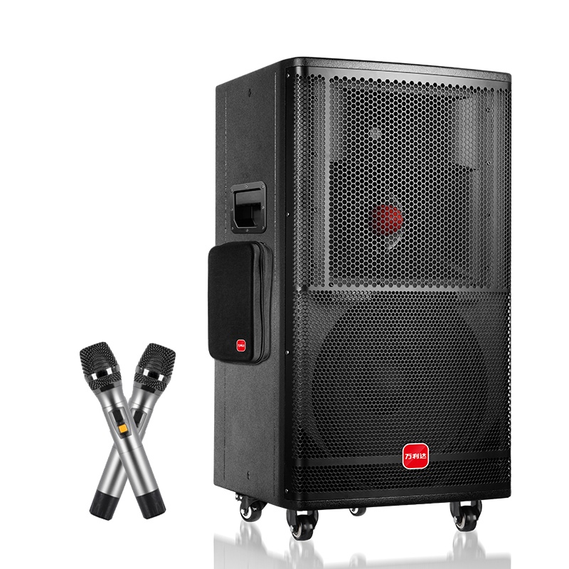 万利达(MALATA)M+9872飞天系列三分频户外音响专业级唱歌大功率低音炮拉杆一体广场舞音箱黑色