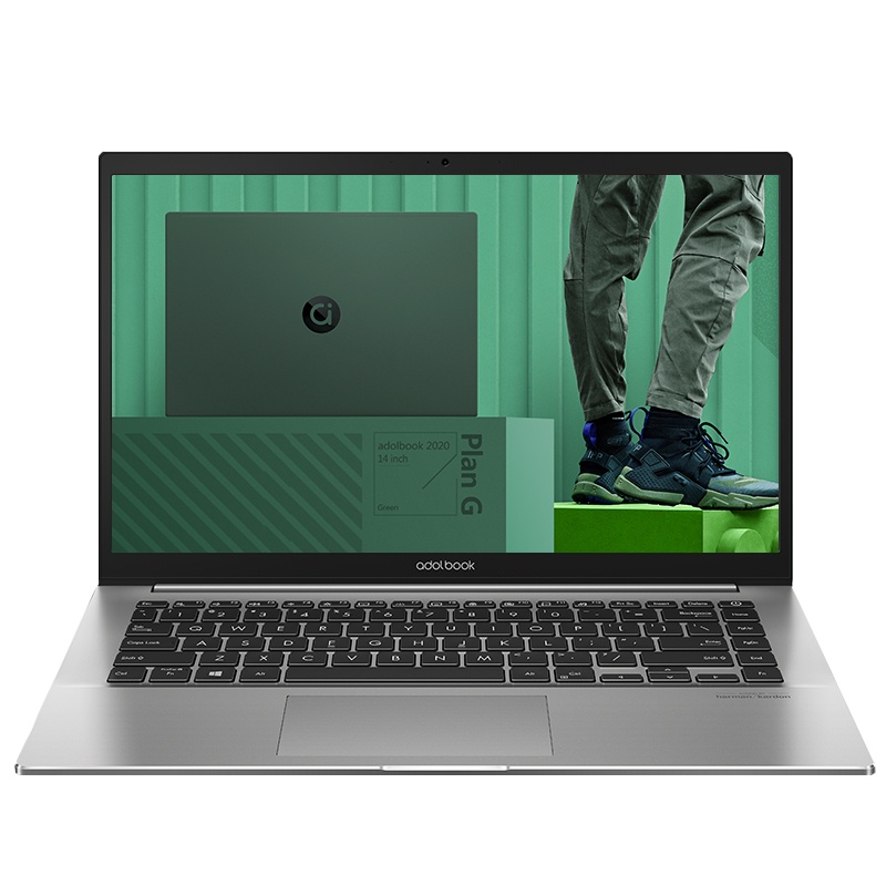 华硕a豆adolbook14 2020 14英寸高颜值全金属超轻薄本笔记本电脑(i5-10210U 8G 512G+32G傲腾 MX250 IPS)潮夜绿