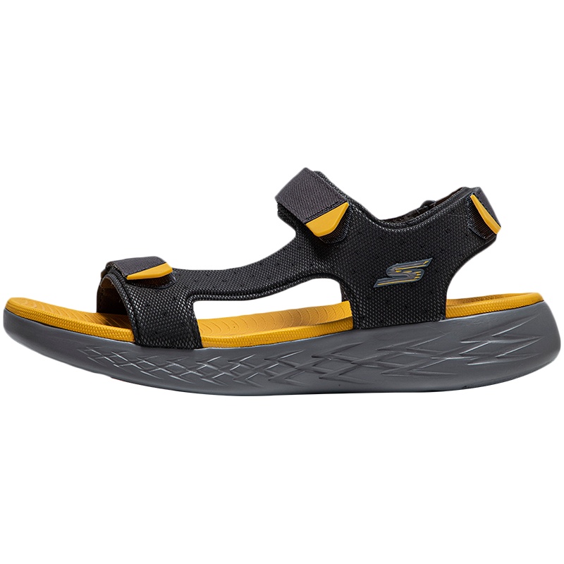 Skechers斯凯奇男鞋新款轻便休闲运动沙滩鞋魔术贴凉鞋55385