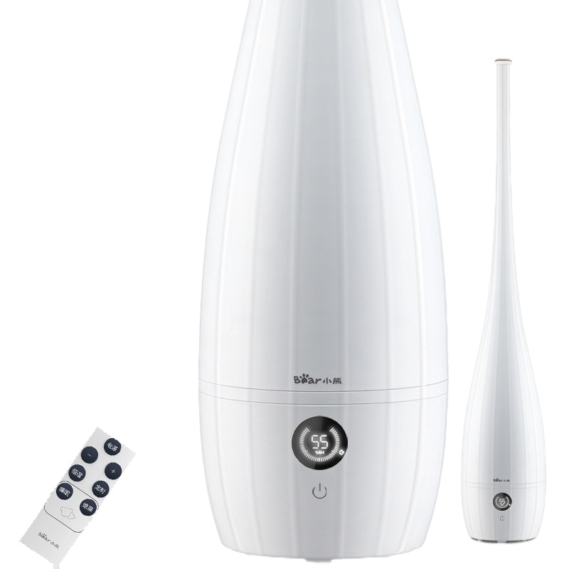 小熊（bear）落地式加湿器家用 卧室孕妇婴儿香薰大喷雾容量空气净化 白色（液晶显示+香薰净化+恒湿睡眠+遥定制商品