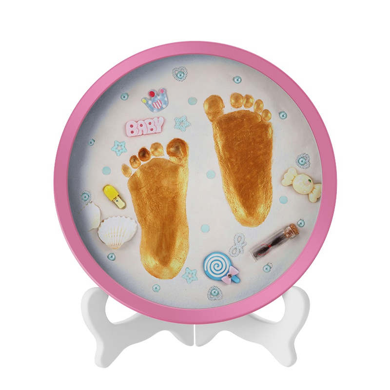 玩趣哆WANQUDUO宝宝手足印泥手脚印手印新生婴儿童胎毛纪念品永久满月百天礼物矿物泥F-20白泥