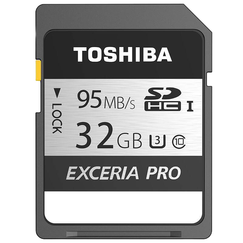 东芝(TOSHIBA)EXCERIA PRO 高速瞬速 U3 SDHC-32G 读95M写75M 存储卡支持4K高清
