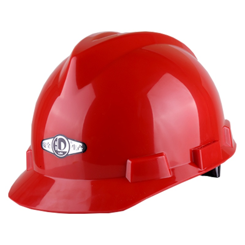 安全帽V型ABS安全帽 防砸抗冲击 工地施工电力监理劳保头盔安全帽 红色