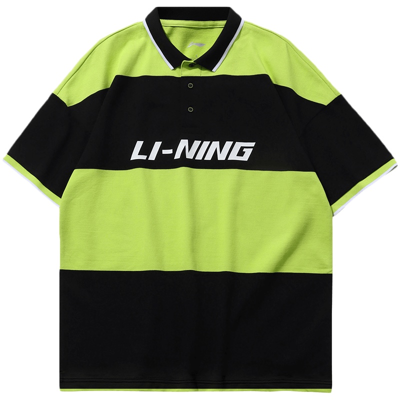 李宁运动时尚系列男子宽松短袖POLO衫APLQ213-4