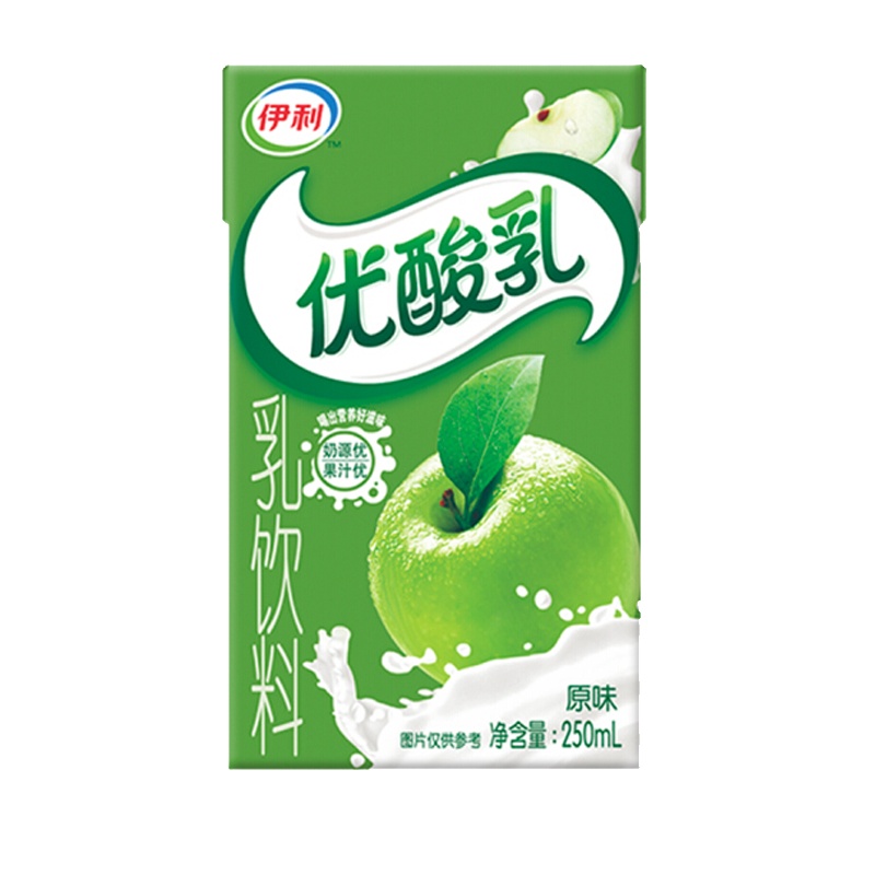 伊利优酸乳原味250ml 单盒装