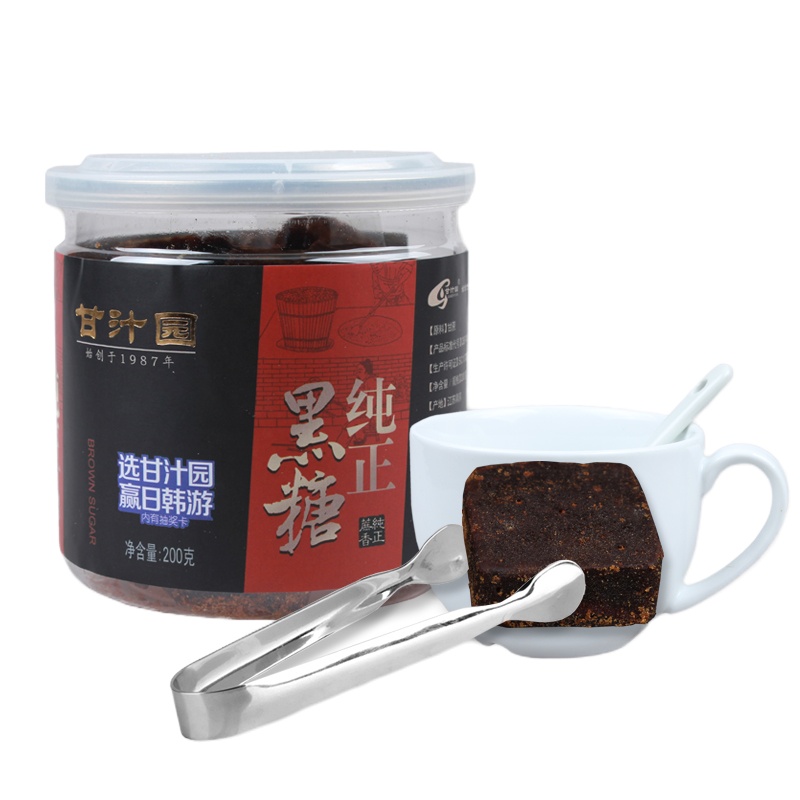 甘汁园黑糖200g瓶(12瓶一箱 整箱起订)