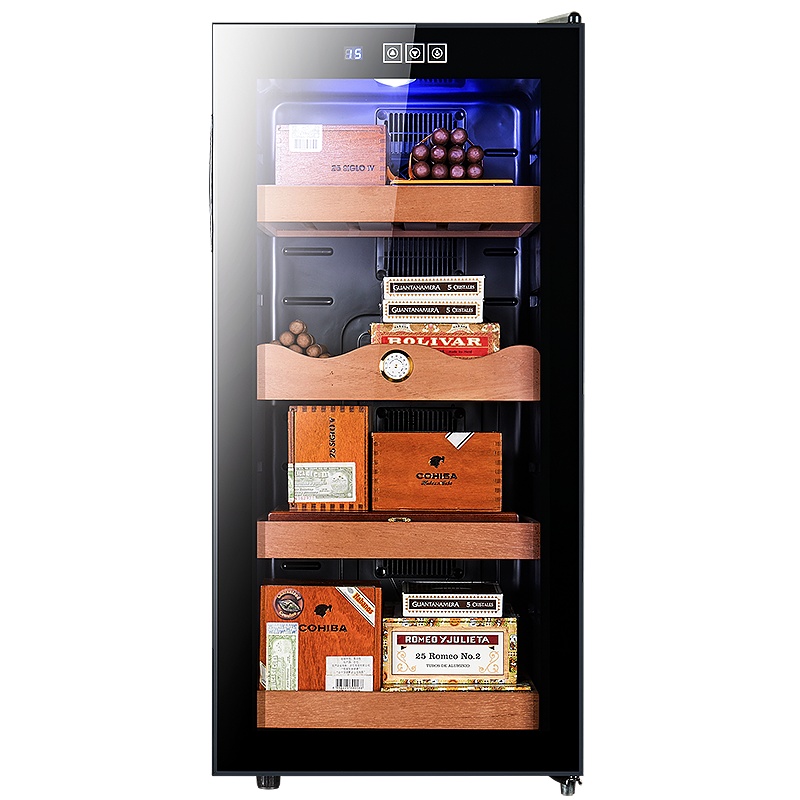 尊堡(zunbao)BX-78 雪松木雪茄架恒温保湿雪茄柜家用会所办公室半导体控温小型电子保湿柜烟柜红酒柜触摸式控制