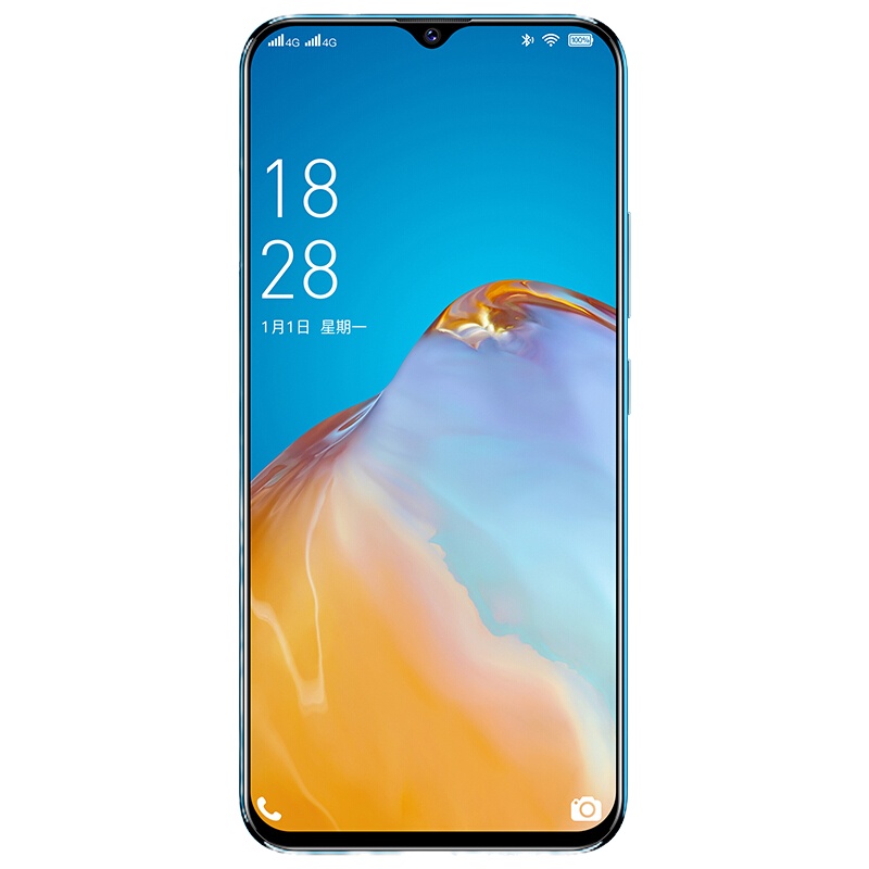 朵唯(DOOV)D6 pro 智能手机 八核水滴全面屏拍照游戏手机 全网通4G 双卡双待 儿童学生备用机 老人手机 超薄人脸指纹解锁 翡翠蓝 6+128GB