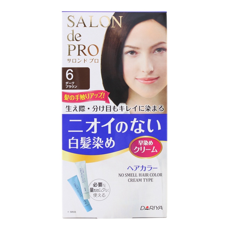 塔莉雅(DARIYA)便捷润彩染发霜 6号深棕色(日本进口 遮盖白发染发膏)