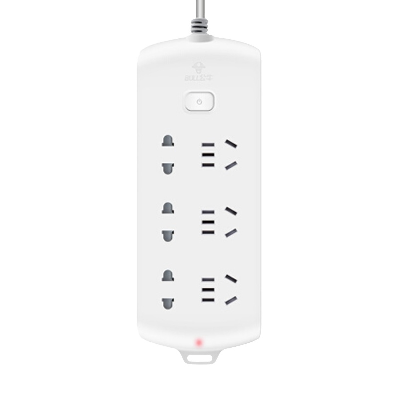 公牛GN-B2330 新国标插座/插线板/插排/排插/接线板/拖线板 6位总控全长1.8米