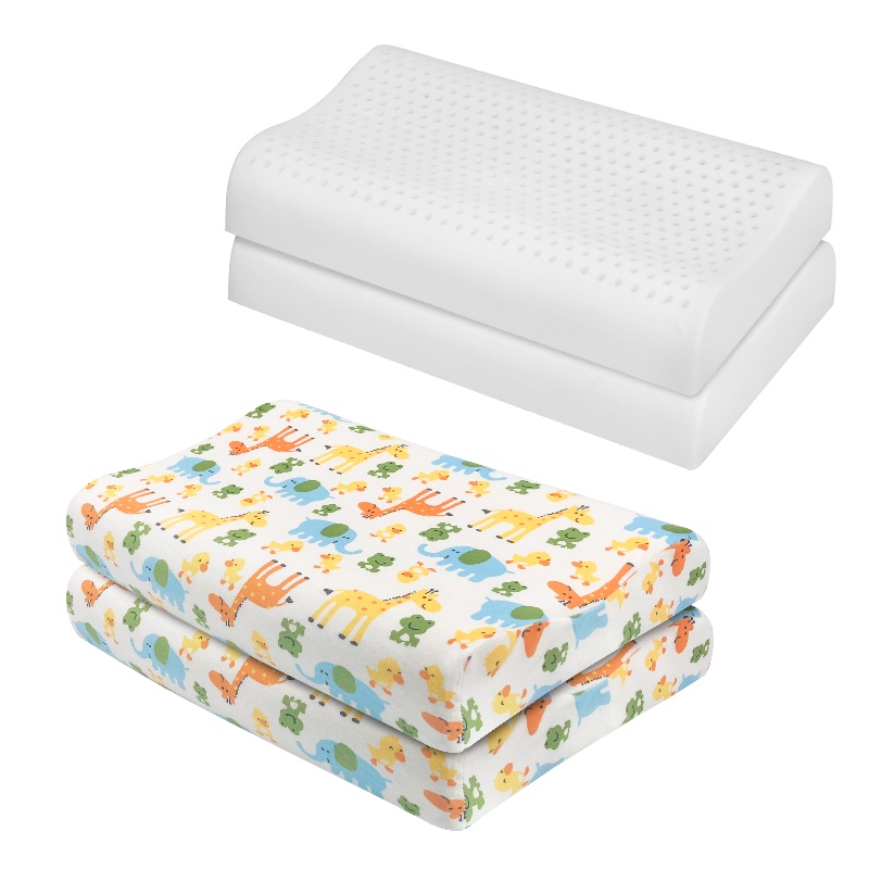 舒娜天然乳胶枕组合家庭装2个大枕+2个小枕