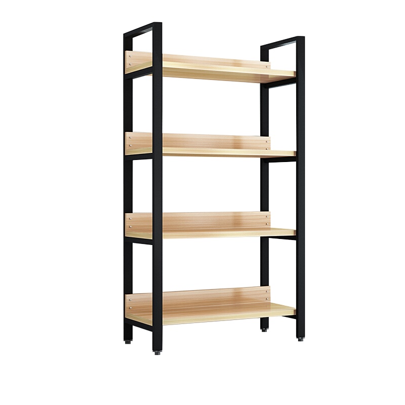 [藏书阁]货架置物架多层家用落地简易组合收纳铁艺钢木展示架书架储物架子