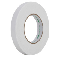 得力30412EVA泡棉双面胶带24mm*5y*2.5mm(白)(1卷/袋)五袋装