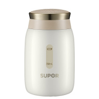 苏泊尔(SUPOR)星空保温杯雅酷杯KC35BG1 304不锈钢真空隔热商务办公车载便携出行水杯时尚350ml 白色