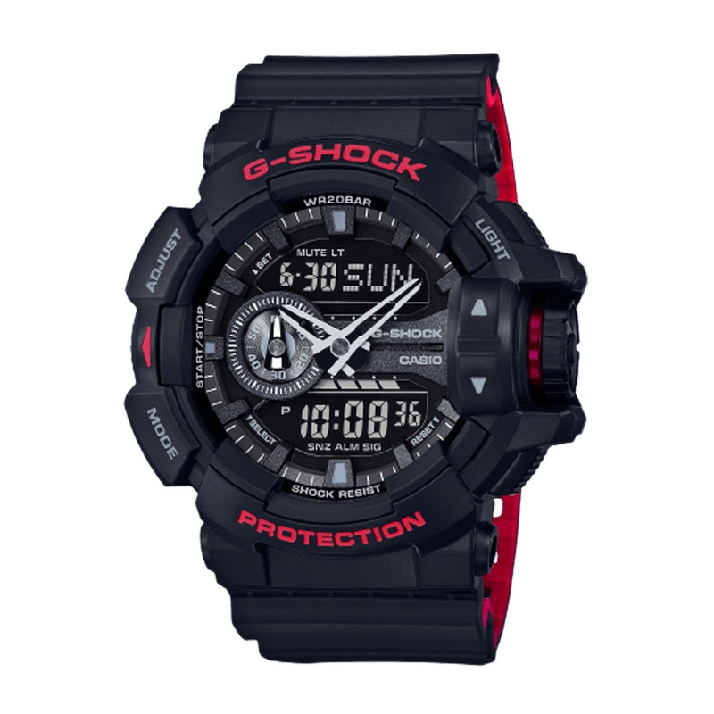 [直营]卡西欧(CASIO)手表 G-SHOCK系列 男士双显潮流运动双色表带防水石英表男表