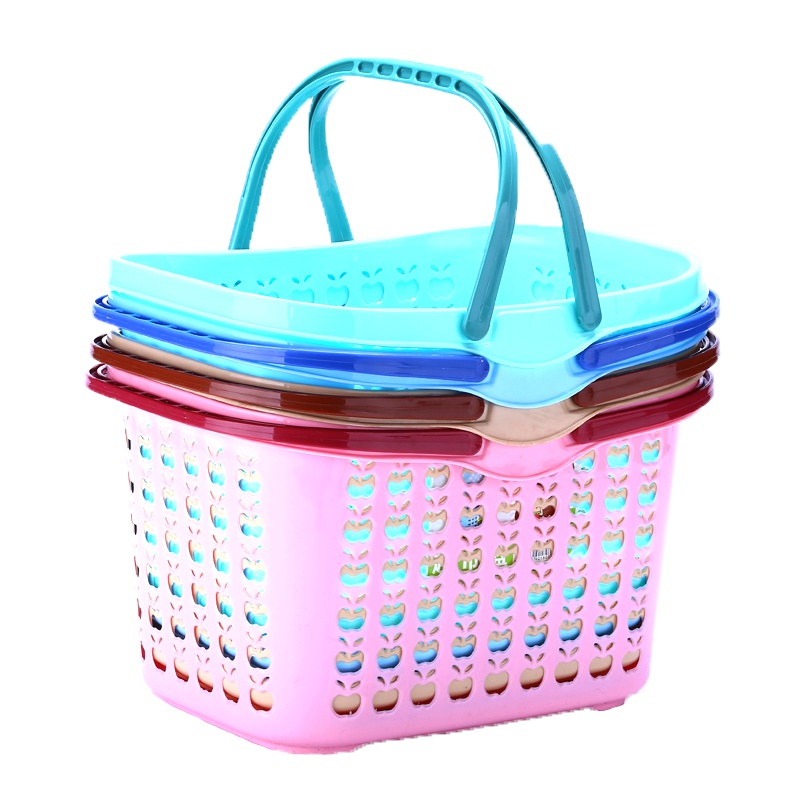 [苏宁自营]超市手提篮便利店沐浴洗澡手部防护提篮啤酒超市买菜采购篮野餐大号收纳篮