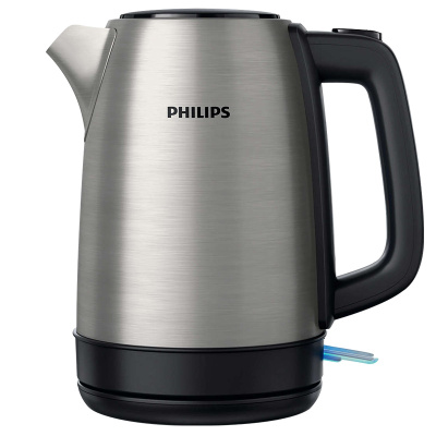 飞利浦(Philips) 电热水壶HD9350/90 银灰色家用不锈钢 防干烧 自动断电 烧水壶 1.7L大容量电水壶