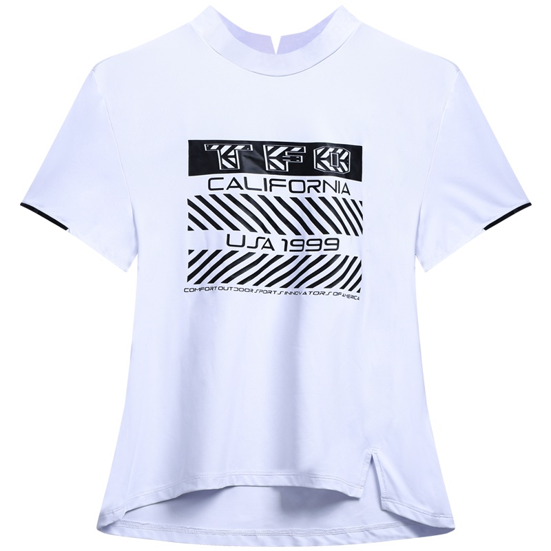 TFO潮流印花 时尚短款 女款速干短袖运动T恤