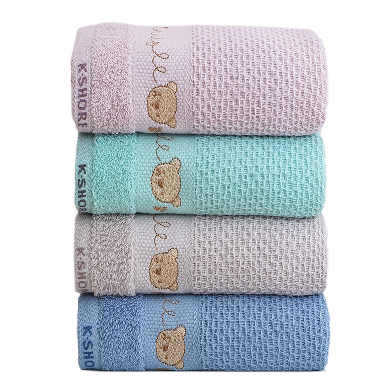 金号(KING SHORE)A类纯棉蜂巢绣花毛巾亲肤耐用超柔吸水男女家用洗脸面毛巾1条装