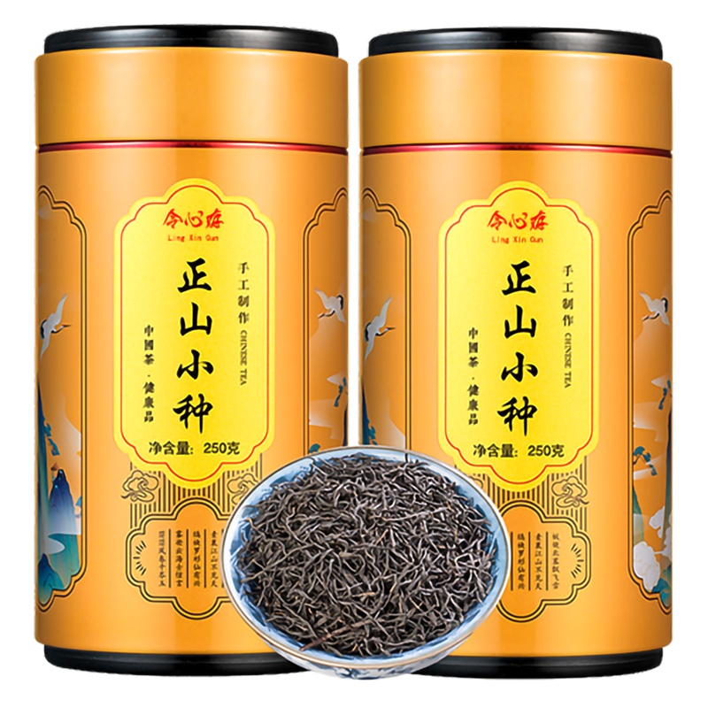 痴福 新茶武夷山一级红茶正山小种茶叶浓香型散装 江山如画礼罐装500g