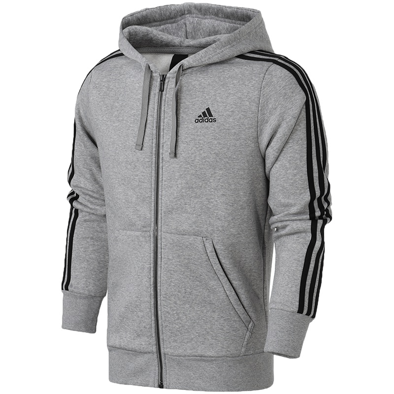 adidas阿迪达斯男子夹克外套针织休闲运动服CF5056 2XL CF5056灰色