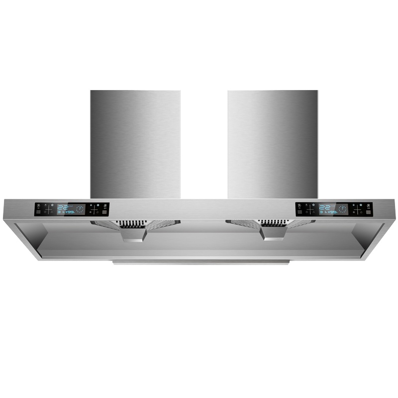 有情 商用油烟机25m³大吸力餐饮食堂一级能效自动清洗农村柴火灶土灶大功率双电机中岛款八键触摸控制开关款YX-150T