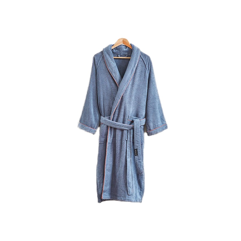 三利纯棉毛巾料浴袍男女长款吸水速干睡袍冬厚五星级酒店全棉浴衣