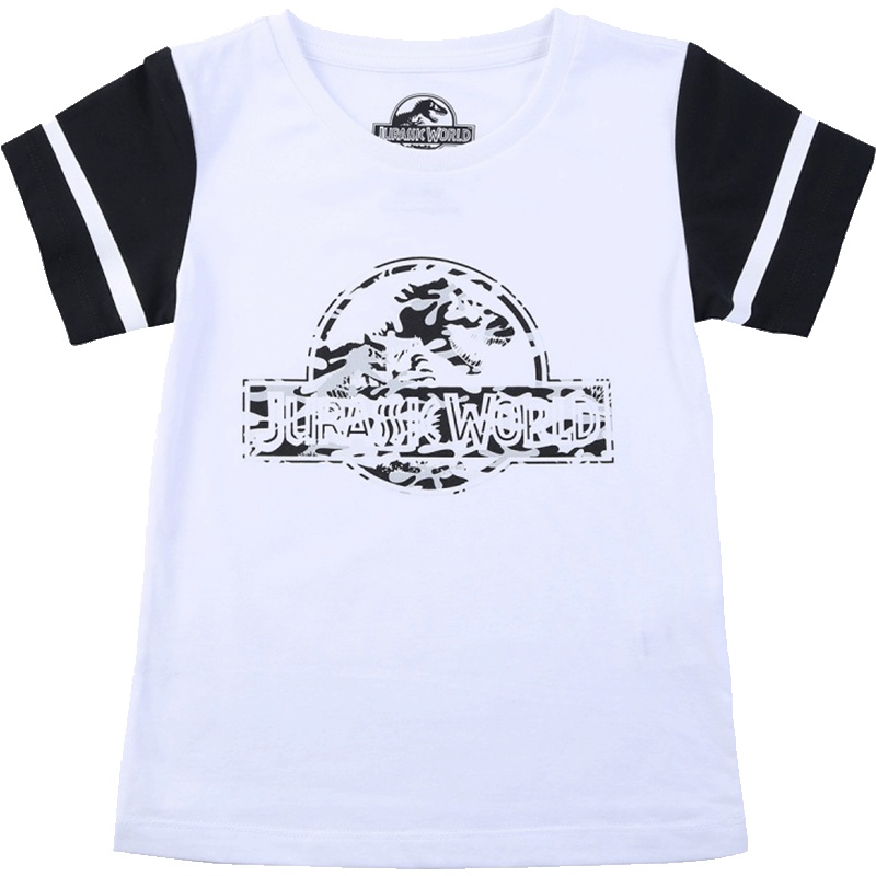 探路者（TOREAD）儿童户外男童休闲侏罗纪世界印花透气短袖T恤TAJG81974