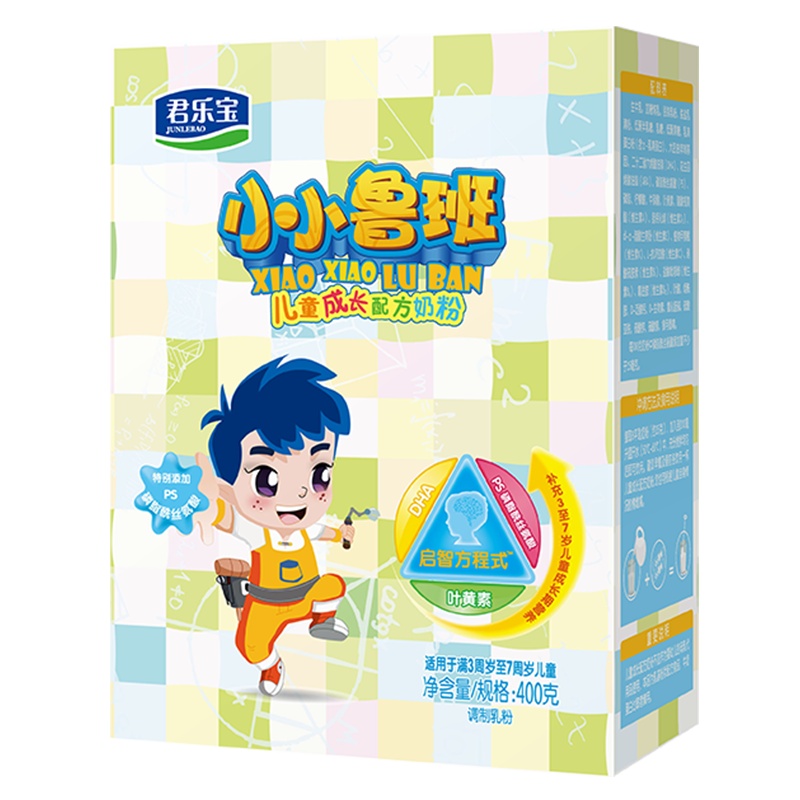 君乐宝奶粉小小鲁班4段儿童成长奶粉3-6周岁四段 400g*6盒
