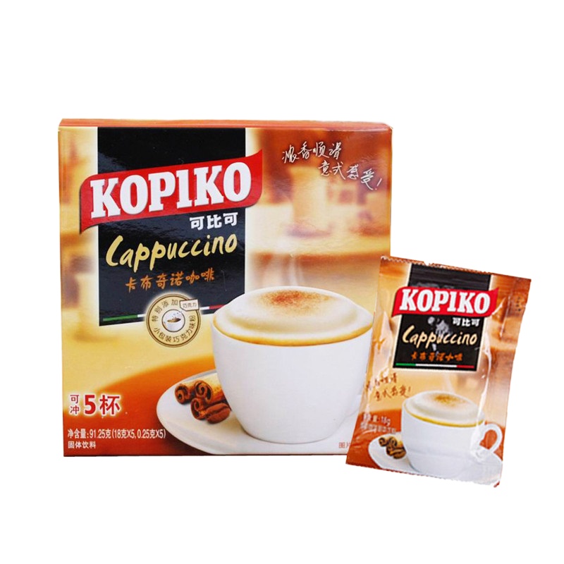可比可豪享卡布奇诺咖啡5包盒装