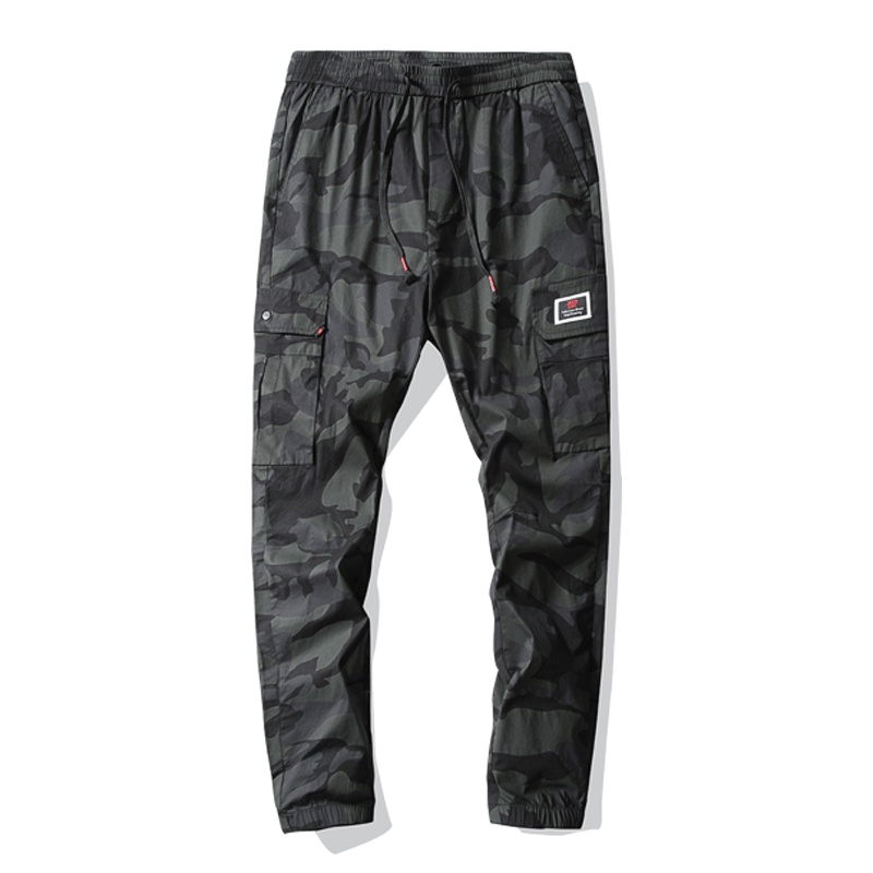 JEEP吉普迷彩运动裤男春季卫裤束脚裤潮牌休闲工装裤子