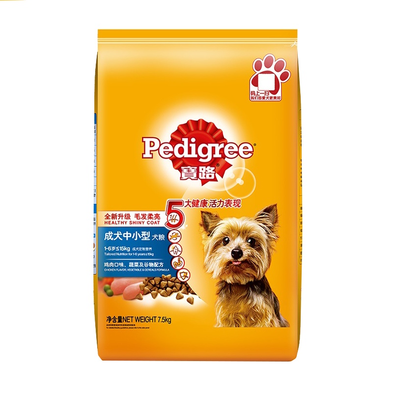 宝路狗粮 中小型犬成犬粮4kg