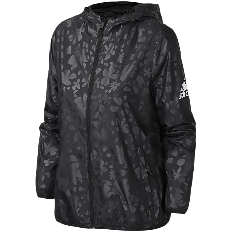 【自营】阿迪达斯女服外套夹克连帽梭织休闲运动服FM9307