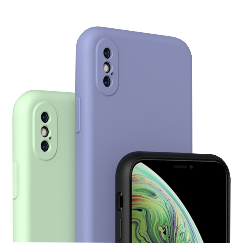 ESCASE iphonexs max手机壳 苹果xs max保护套液态硅胶保护壳新升级全包镜头防摔超薄男女款 抹茶绿