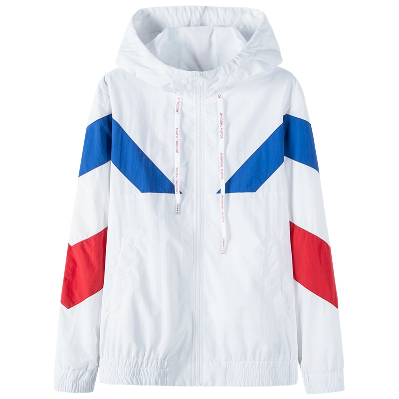 【满198减100预估价：69】森马夹克男春秋潮流拼接蓝白红校园风宽松运动休闲外套