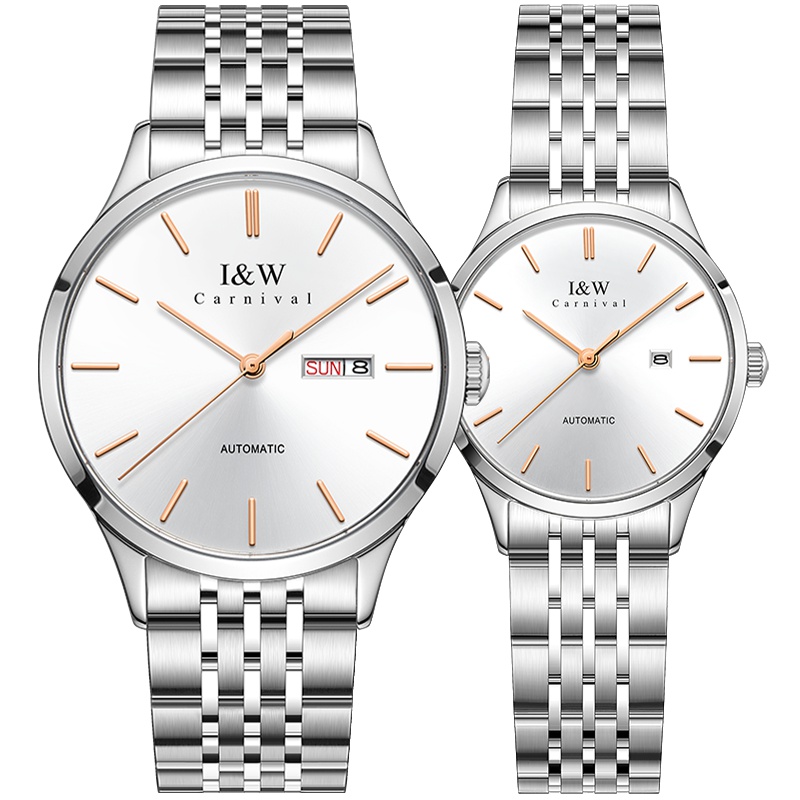 瑞士爱沃驰IW手表情侣对表全自动机械表防水手表
