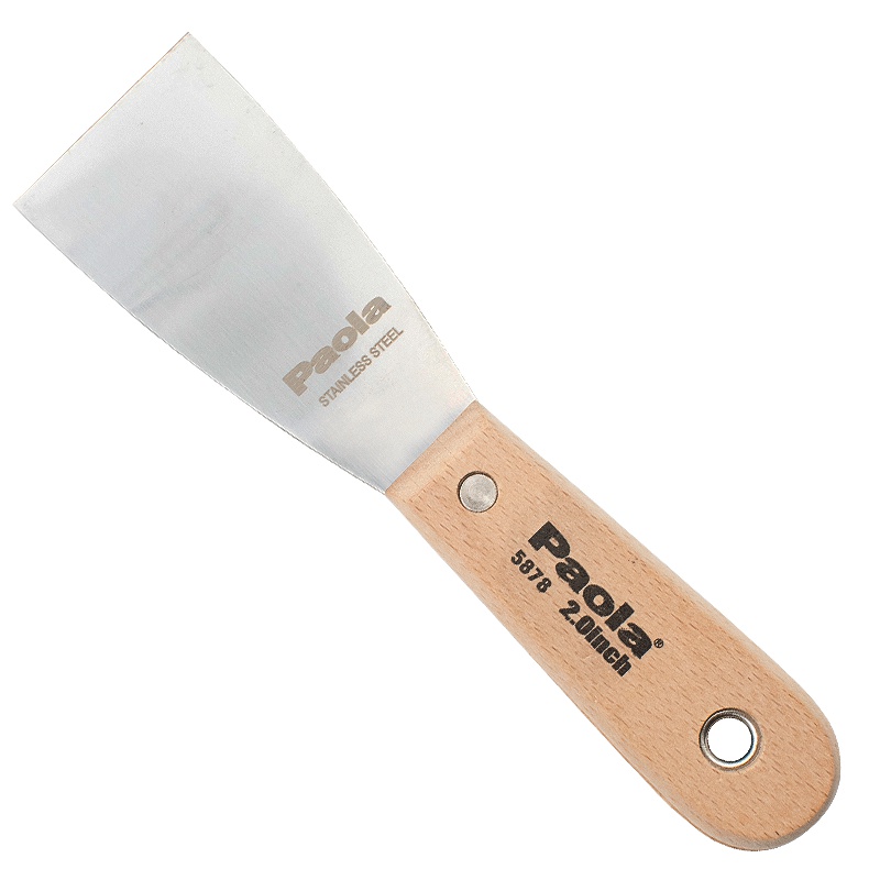 [苏宁自营]保拉(paola)3寸木柄不锈钢油灰刀铲刀5878