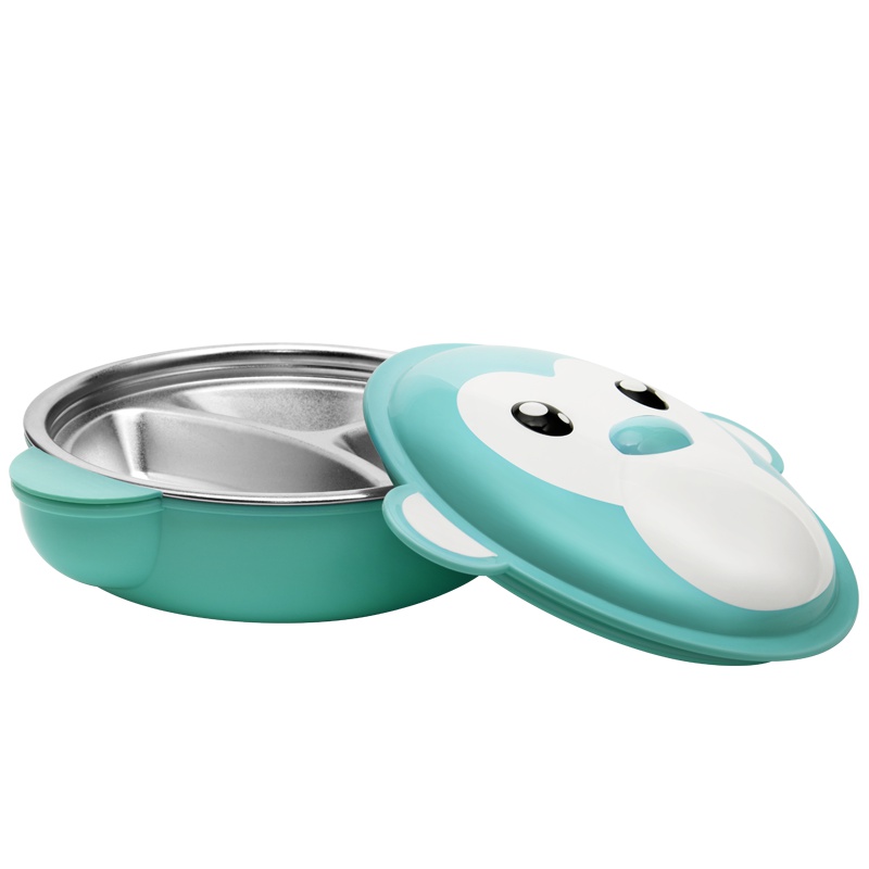 日本泰福高(TAFUCO)不锈钢注水保温碗餐碗 餐盘分格餐盘婴幼儿吃饭碗
