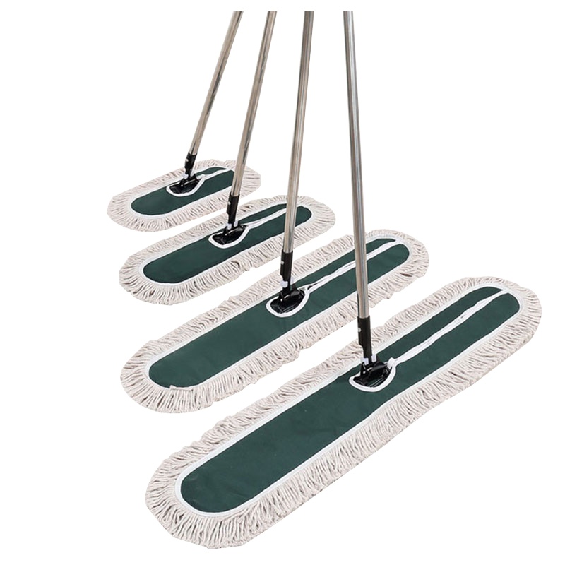 冰禹 BY-6371 绿色平板拖把 大号排拖 棉纱拖把 尘推地拖布 厂区清洁地拖 40cm单个替换布（不含铁架）