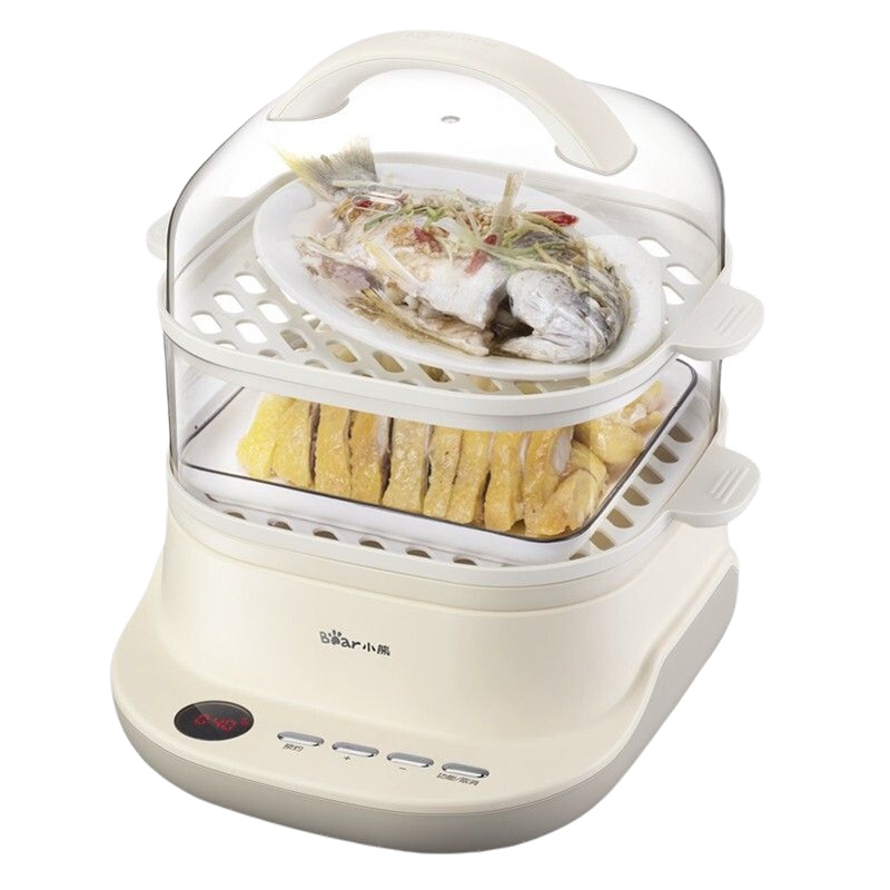 小熊(Bear)电蒸锅 DZG-C60A1 6L大容量多功能家用双层电蒸锅馒头包子肠粉机早餐神器可预约定时消毒