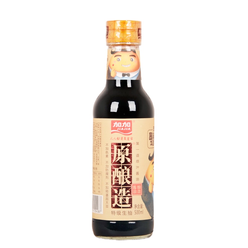 加加(JIAJIA) 原酿造酱油500ml 三瓶装