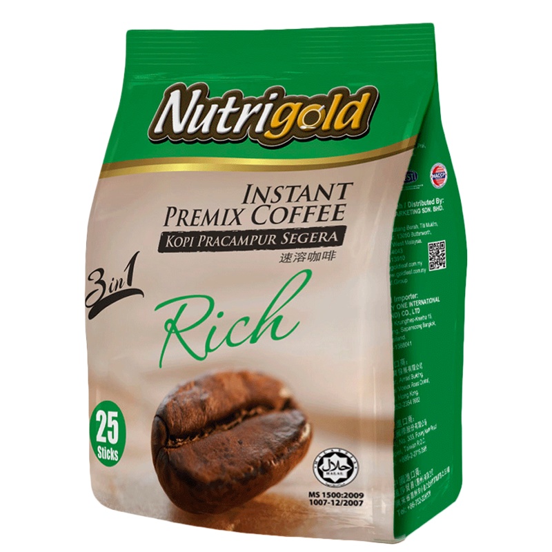 [马来西亚]原装进口诺思乐三合一速溶咖啡香浓型500gx1袋