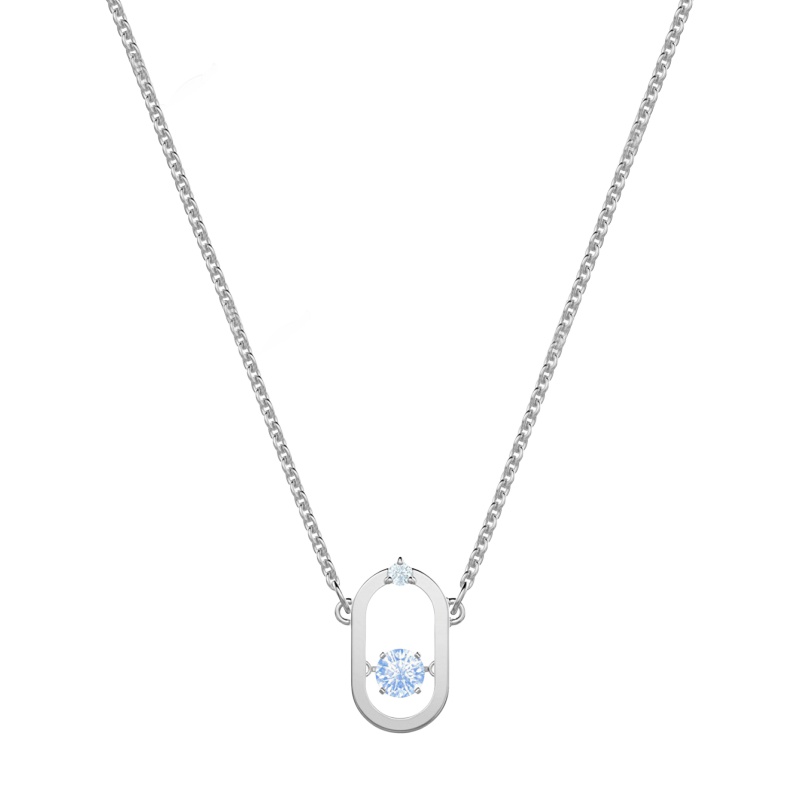 SWAROVSKI施华洛世奇19新款椭圆形跳动的心水晶项链 人造水晶 送恋人 女士5479118