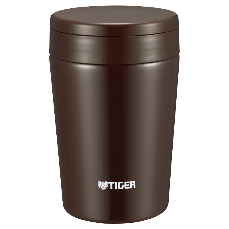 虎牌(Tiger)不锈钢保温杯大口汤粥杯焖烧杯辅食杯MCL-A38C-TC巧克力棕色380ml