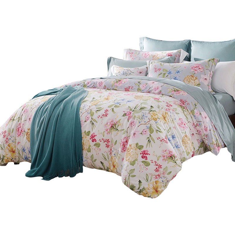 梦洁(MENDALE)家纺 MEE 纯棉印花四件套粉嫩公主风床上用品套件 青春舞曲