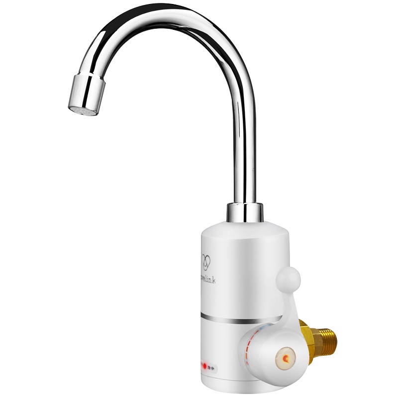 热恋(LoveLink)电热水龙头DF02+漏电保护插头 小厨宝 即热式电热水器 大弯下进水两件套