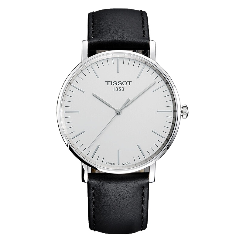 天梭(TISSOT)男表 新款魅时系列石英情侣简约男士手表
