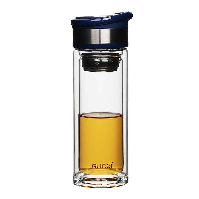 果兹 高硼硅玻璃杯 悦动双层杯300ml