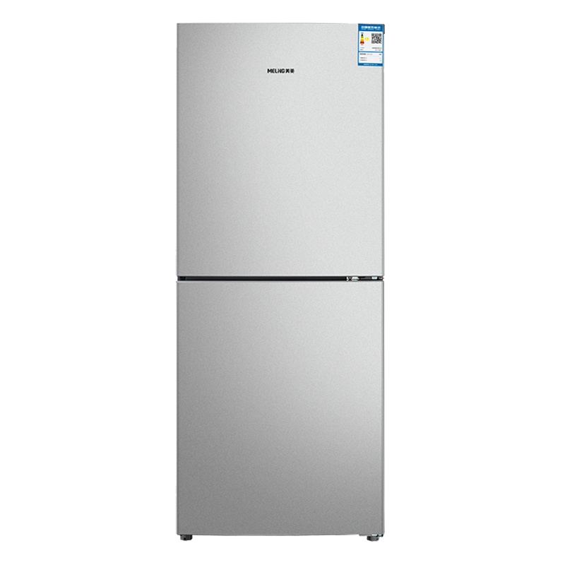 美菱(MELING)BCD-157WEC 157升 双门冰箱 小冰箱 迷你冰箱 冰箱无霜 冰箱家用 两门电冰箱 亚光银