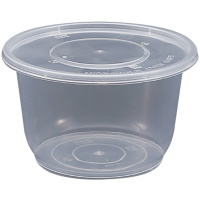 圆形1000ML一次性餐盒塑料打包加厚透明外卖饭盒快餐便当汤碗带盖 300套/箱(整箱销售)
